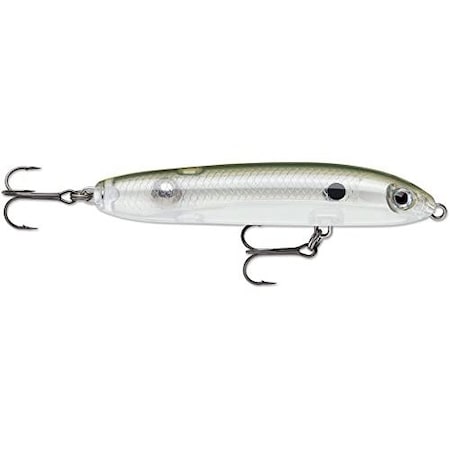 Rapala Skitter V 10, 4 12 Oz, Topwater, Vmc 4 Treble Hooks, InshoreFreshwater, Clear Pale Olive SKV10CPO